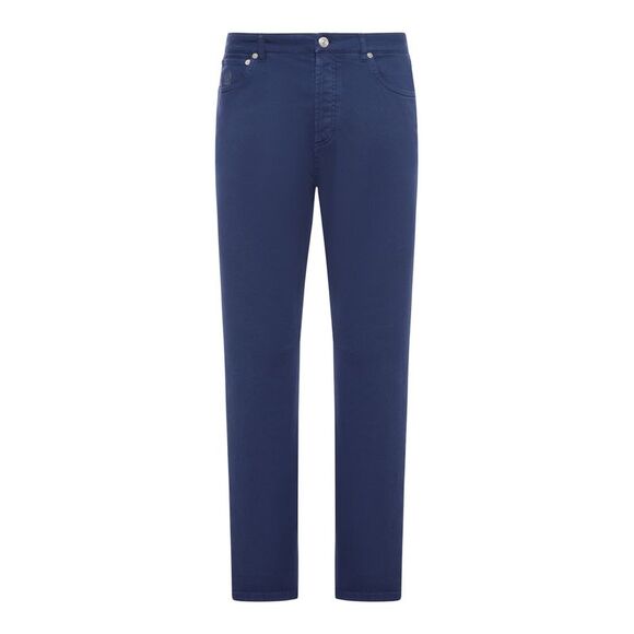 Brunello Cucinelli Men Five-Pocket Garment-Dyed Denim Trousers